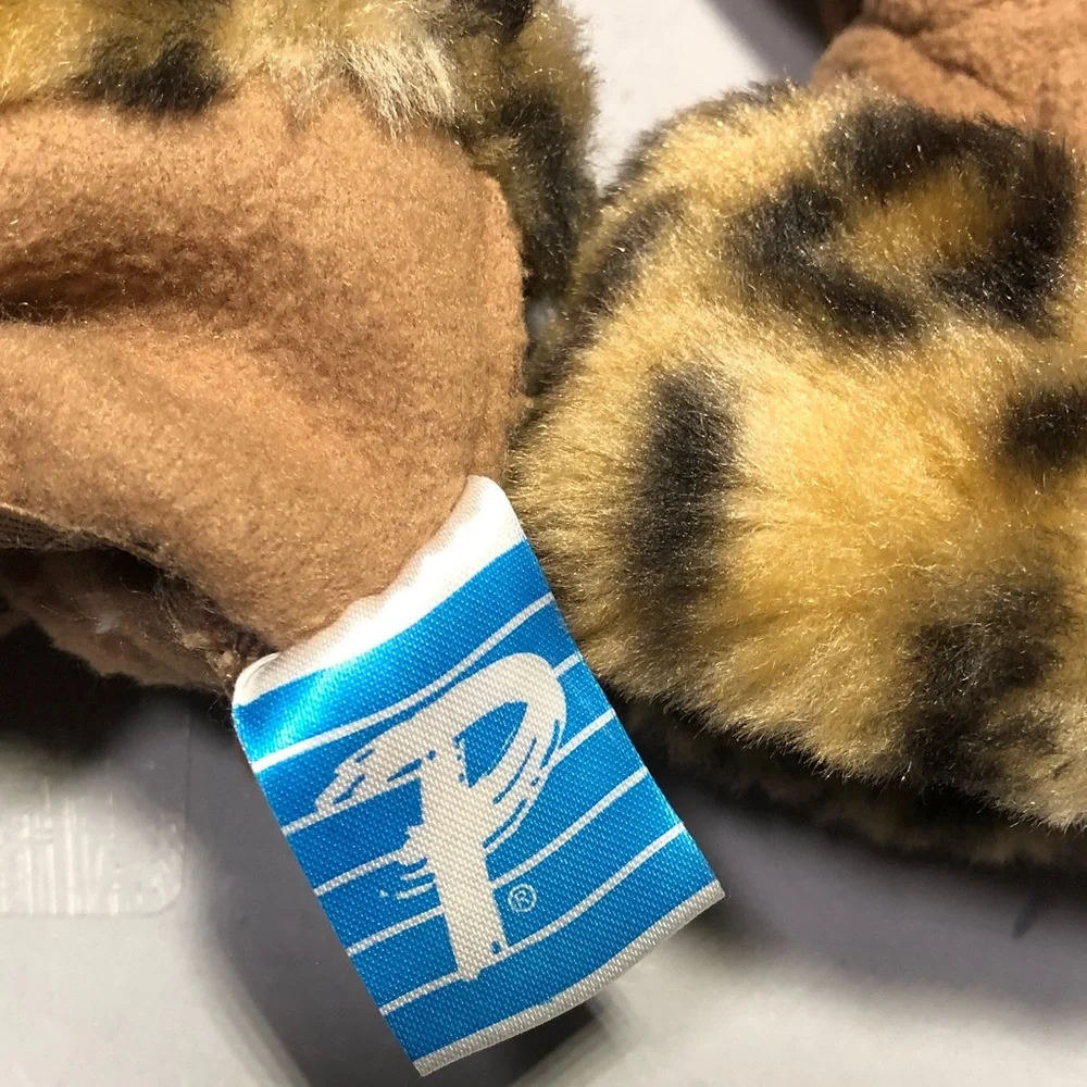Stylish Tan Gloves with Faux Fur Trim & Animal Print Scarf